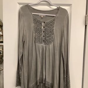 Knox Rose Gray Tunic NWT